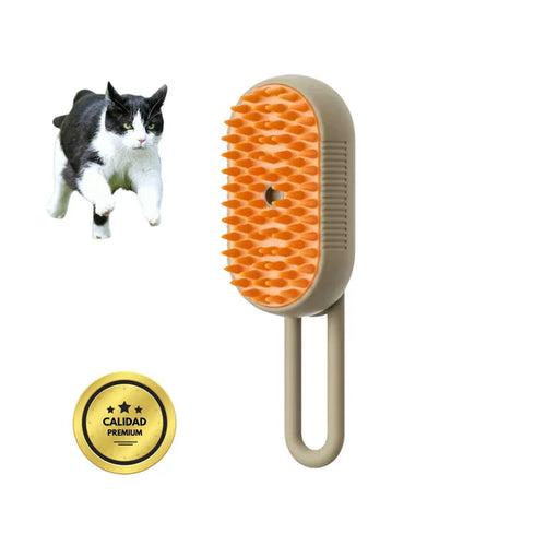 El cepillo de vapor que limpia, hidrata y da brillo al pelaje de tu gato